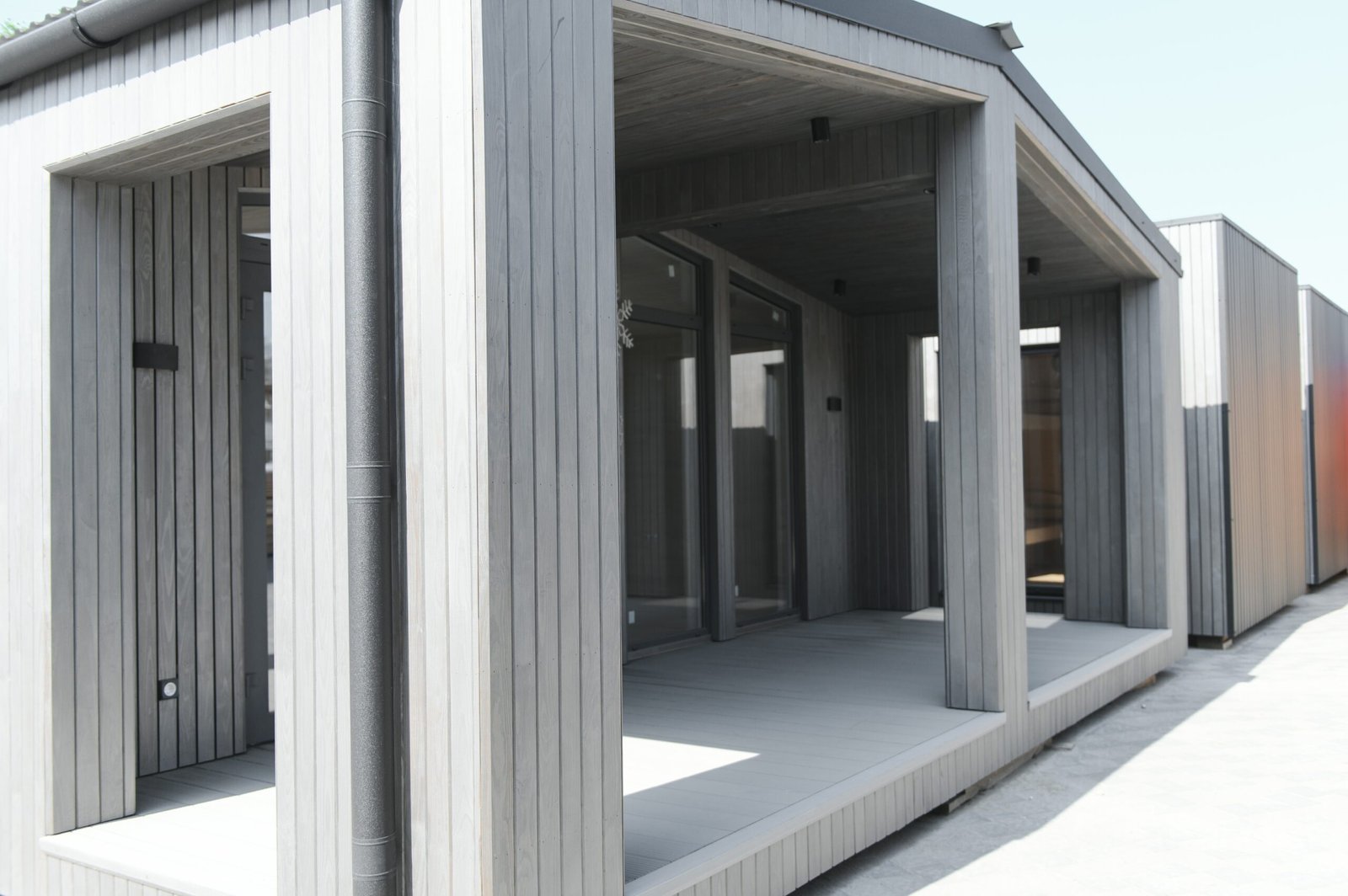 Construction of new and modern modular house.